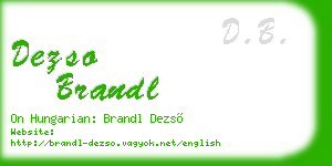 dezso brandl business card